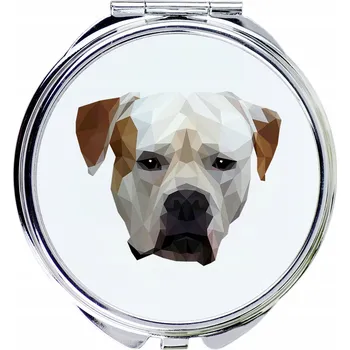 Obraz Americký buldok kompaktní kapesní zrcátko s geometrickým psem
