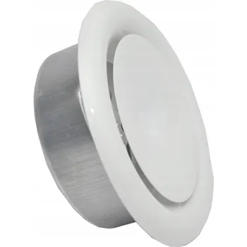 Větrací mřížka Ventilační kulatý mřížka anemostat fi160mm Bílá s regulací