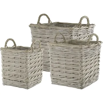 Obal na květináč Chic Antique Proutěný obal na květináč Square French L