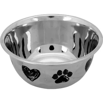 Miska pro psa Jedna kovová miska Trixie stříbrná 0,5 l