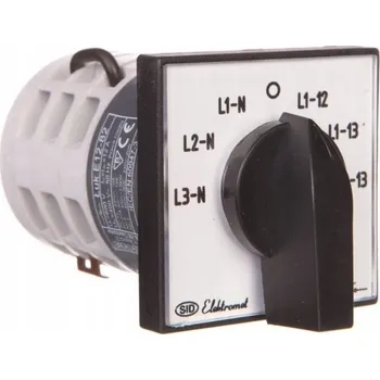 vypínač Křížový přepínač voltmetru 4P 12A IP65 Oblouk E1