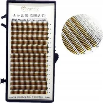 Umělé řasy Hedvábné 3D řasy, délka 14 mm / 0,15, zakřivení J, 16 proužků