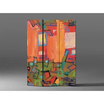 Paraván Paraván digitální oranžová ilustrace Rozměr: 135 x 180 cm