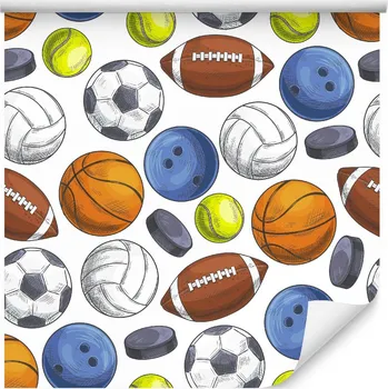 Fototapeta Tapeta pro děti – Volejbal, TENIS, Hokejový míč