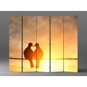 Paraván Paraván zamilované hrdličky Rozměr: 225 x 180 cm