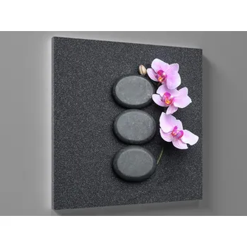 Obraz Obraz zen kameny a orchidej Rozměr: 40 x 40 cm