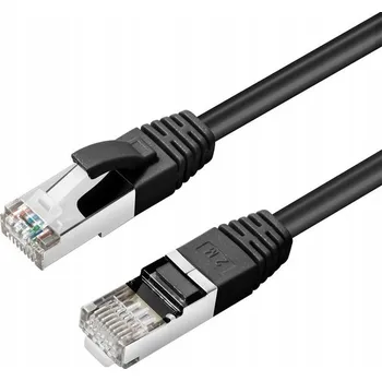 Síťový kabel Microconnect MC-SFTP6A01S Síťový kabel černý 1 m Cat6a S/FTP (S-STP)
