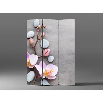 Paraván Paraván orchidej na šedém pozadí Rozměr: 135 x 180 cm