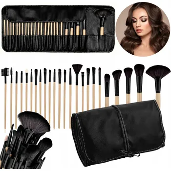 Kosmetický štětec Sada štětců kosmetické štětce + pouzdro 24 ks