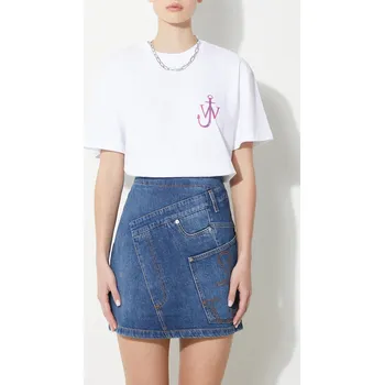 Dámská sukně Džínová sukně JW Anderson Twisted Mini Skirt mini, áčková, DK0020.PG1499.804, S, modrá, 55X