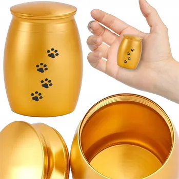 Obraz POHŘEBNÍ URNA NA POPEL pro psa kočku Zvířata Památka Kovová Nádoba