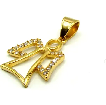 Šperk Steel Jewelry Přívěsek ANDĚL GOLD z chirurgické oceli PR090204 dárkové balení zdarma