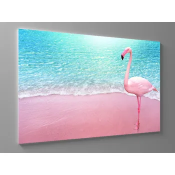 Obraz Obraz plameňák na pláži Rozměr: 60 x 40 cm