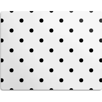 Miska pro psa Podložka pro kočky psa pod misky Černé puntíky 60x40 cm