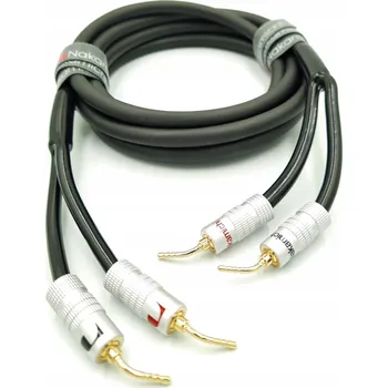Audio kabel NAKAMICHI Reproduktorový kabel OFC 2x1,5mm2 s kolíky, 5m