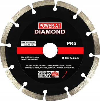 Řezný kotouč Diamantový kotouč Power-AT PR5 150x22,2 mm