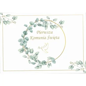 Plakát PLAKÁT PAPÍROVÝ K PRVNÍMU SVATÉMU PŘIJÍMÁNÍ PRVNÍ SVATÉ PŘIJÍMÁNÍ HOLUBICE ZLATÁ 68X48