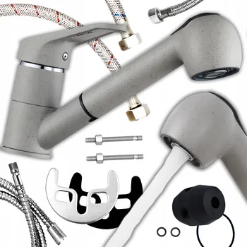 Vodovodní baterie Kuchyňská stojánková baterie Gamma ATUT šedá