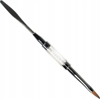 Kosmetický štětec Štětec na akryl a gel Nails Company se smíšenými štětinami, stříbrný