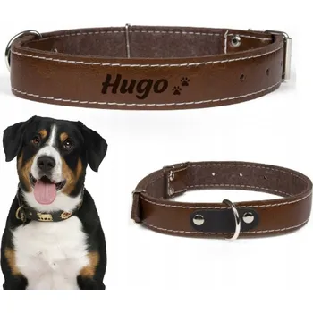 Obojek pro psa Kožený obojek pro psa s gravírováním DOGESTE vel. XXL