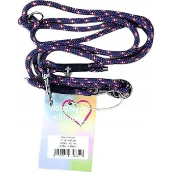 Vodítko pro psa TRENINGOVÉ VODÍTKO nastavitelné tmavě modré XS 2m ruční výroba