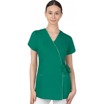 Pracovní zástěra 36 DÁMSKÝ ZAVINOVACÍ LÉKAŘSKÝ PLÁŠŤ HALENA KOSMETICKÁ ZÁSTĚRA 322