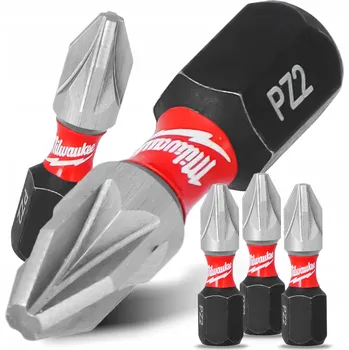 Bit 3x Bity úderové do VRTAČKY PZ2 25 mm MILWAUKEE MAGNETICKÝ HROT POZIDRIV