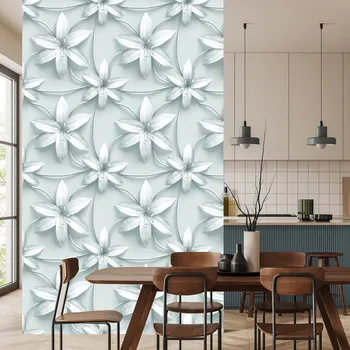 Fototapeta Tapeta Černo-Bílé Lilie 53x1000