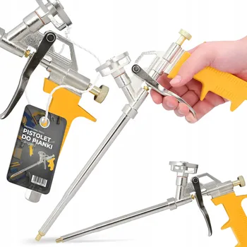 Vytlačovací pistole PISTOLE PRO MONTÁŽNÍ PĚNU PU PUR, APLIKÁTOR PĚNOVÉHO LEPIDLA, LEHKÁ A ODOLNÁ