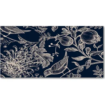 Obraz Kuchyňský panel Květiny a ptáci 100x50 cm + LEPIDLO