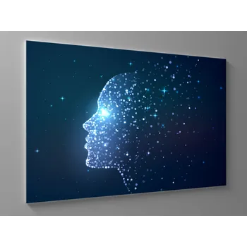 Obraz Abstraktní obraz zářící tváře Rozměr: 60 x 40 cm