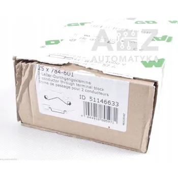 WAGO 784-601 784601 51146633 Průchozí svorkovnice se 2 vodiči ! 25 KUSŮ !