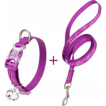 Obojek pro psa Oranžový obojek a vodítko pro kočky Truelove