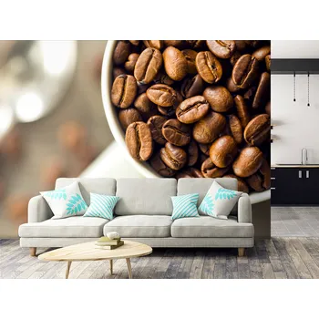Tapeta Tapeta hrnek kávových zrn