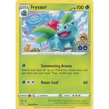 Karetní hra Pokemon Go 002/078 Ivysaur Neobvyklá karta
