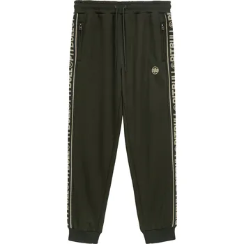 PitBull West Coast - pánské tepláky TAPE LOGO tmavě zelené 3XL