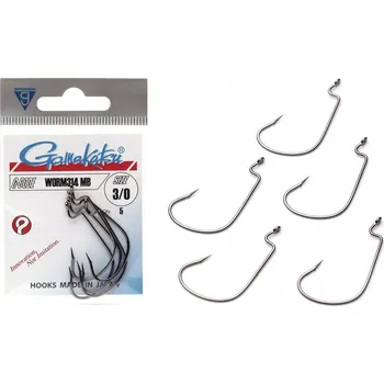 Rybářský háček Háčky na přívlač s protihrotem Gamakatsu WORM 314 6 ks