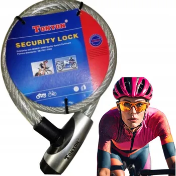 Zabezpečení jízdního kola pomocí lana TONYON TY491-20