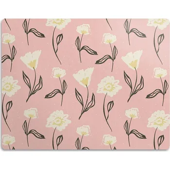 Pro kočky Podložka pod kočičí toaletu Krémové květy 45x35 cm
