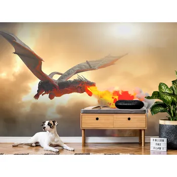 Tapeta Tapeta drak chrlící oheň