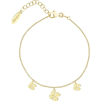 Náramek Pozlacený stříbrný náramek - čtyřlístek - AP540-8052