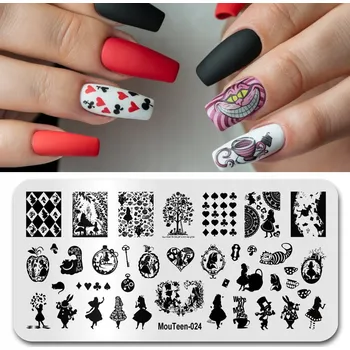 Přípravek na nehty Šablona / Destička na nehty pro zdobení nehtů