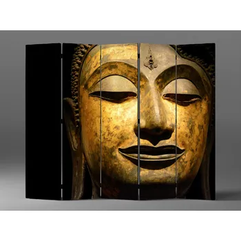 Paraván Paraván bronzová tvář buddhy Rozměr: 225 x 180 cm