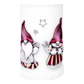 Svíčka Nohel Garden Svíčka TRPASLÍCI S KRAJKOU VÁLEC vánoční d7x14cm