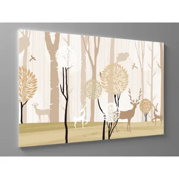Obraz Abstraktní obraz jeleni a stromy Rozměr: 60 x 40 cm