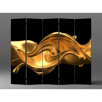Paraván Paraván abstrakce zlaté kapaliny Rozměr: 225 x 180 cm