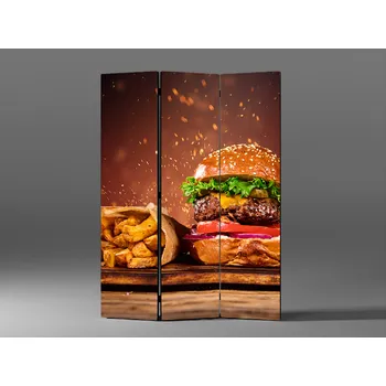 Paraván Paraván hamburger s hranolky Rozměr: 135 x 180 cm