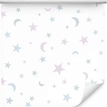 Fototapeta Tapeta pro děti hvězdičky MĚSÍCE nebe vzory