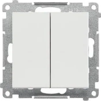 vypínač S.55 Čtyřnásobný tlačítkový spínač 10AX 250V, rychlospojky, světle šedá matná TP4.01/114