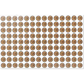 samolepka Samolepky se zlatou velikostí 128, 125 Ks/1 arch